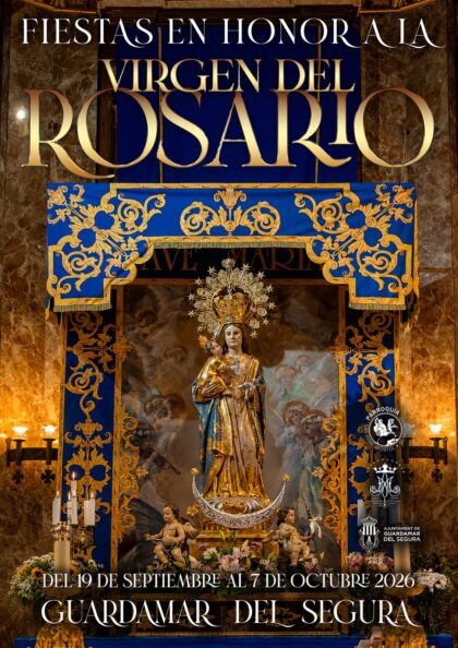 Guardamar del Segura, evento: Disparo de cohetes y volteo de campanas, dentro de los actos de las fiestas patronales en honor a la Virgen del Rosario organizados por el Ayuntamiento y la iglesia parroquial San Jaime Apóstol
