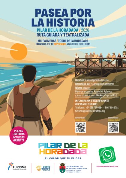 Pilar de la Horadada, evento: Primer turno para la ruta guiada y teatralizada gratuita ‘Pasea por la historia de Pilar de la Horadada’, organizada por el Ayuntamiento