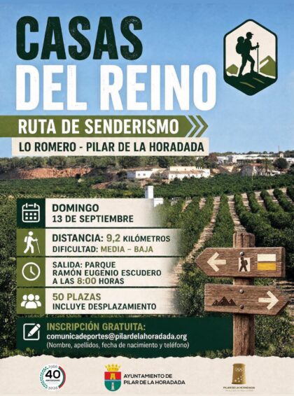 Pilar de la Horadada, evento: Ruta de senderismo gratuita 'Casas del reino', organizada por la Concejalía de Deportes