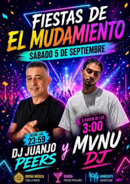 El Mudamiento de Orihuela, evento: Sesión de MVNU dj, dentro de los actos de las fiestas en honor a la Virgen de la Portería