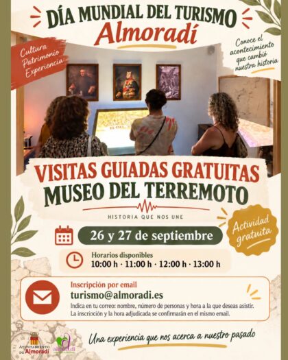 Almoradí, evento: Visita guiada gratuita al Museo del Terremoto, dentro de los actos con motivo del Día Mundial del Turismo organizados por la Concejalía de Turismo