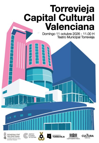 Torrevieja recibirá el 11 de octubre el trofeo de capital cultural valenciana en reconocimiento a su trayectoria cultural, musical y patrimonial