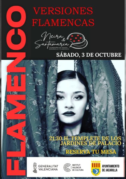 Jacarilla, evento cultural: Espectáculo de danza 'Versiones flamencas', por la compañía profesional de danza española y flamenco 'Neira & Santamaría', organizado por el Ayuntamiento