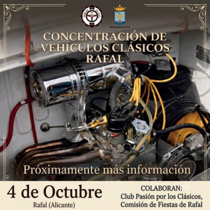 Rafal, evento: Concentración de coches clásicos, dentro de los actos de las fiestas patronales en honor a la Virgen del Rosario