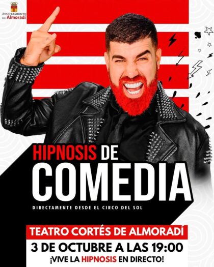 Almoradí, evento cultural: Espectáculo cómico 'Hipnosis de comedia', por el hipnotista Aryel Altamar, organizada por el Ayuntamiento y el Teatro Cortés