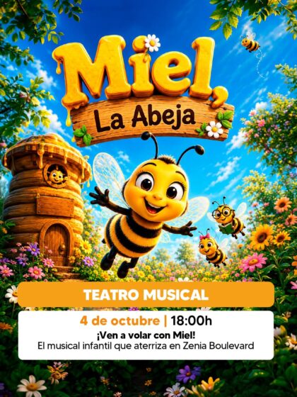 Orihuela Costa, evento cultural: Representación de la obra de teatro musical 'Miel, la abeja', dentro de los actos de octubre del Centro Comercial Zenia Boulevard