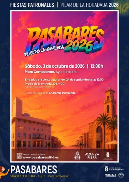Pilar de la Horadada, evento: Pasabares con tapeo, cerveza y animación de la charanga 'Huapango', dentro de los actos de las fiestas patronales de la Virgen del Pilar organizados por el Ayuntamiento